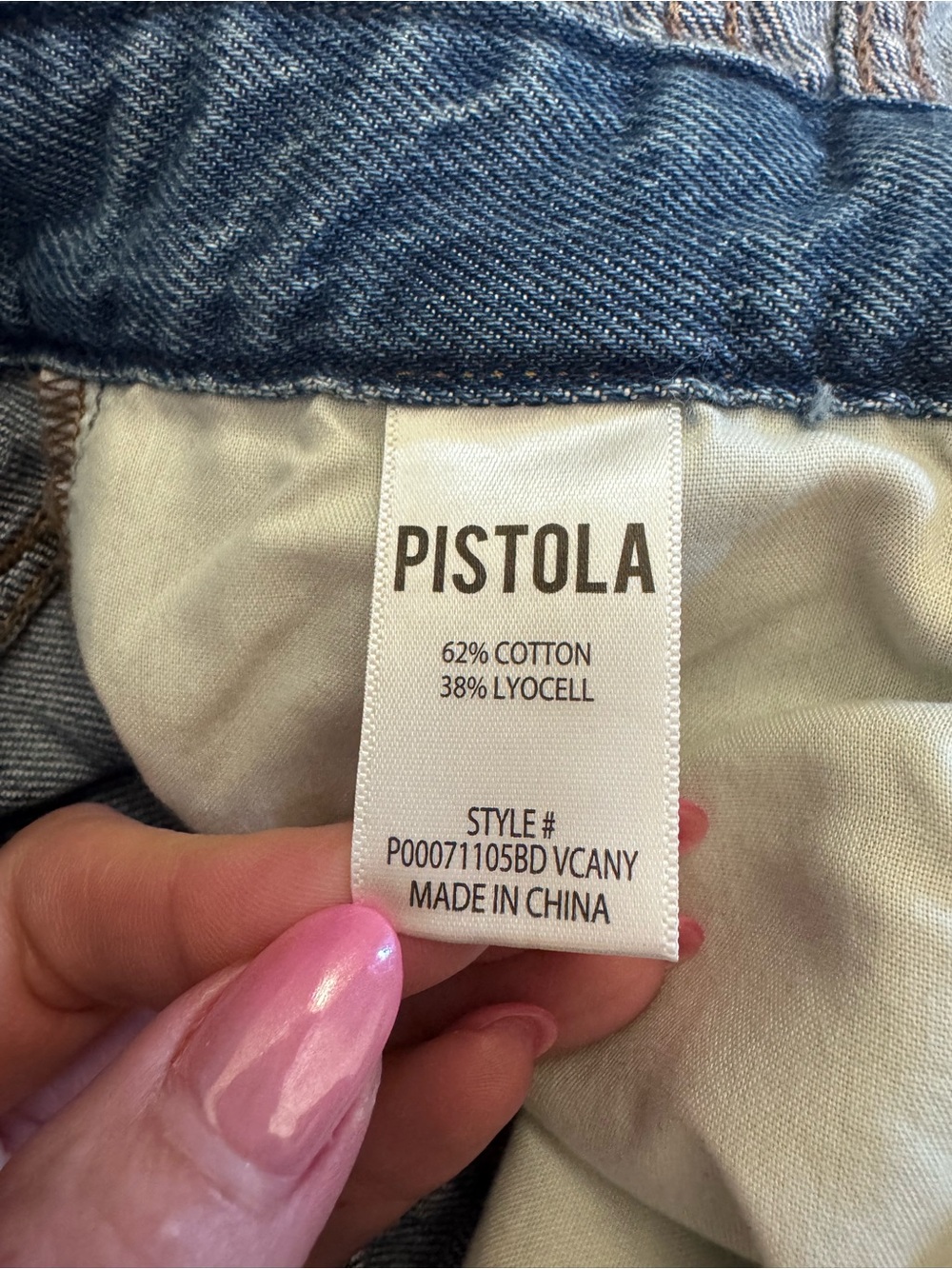 pistola Light Blue Denim Wide-Leg Jumpsuit - Picture 5 of 6